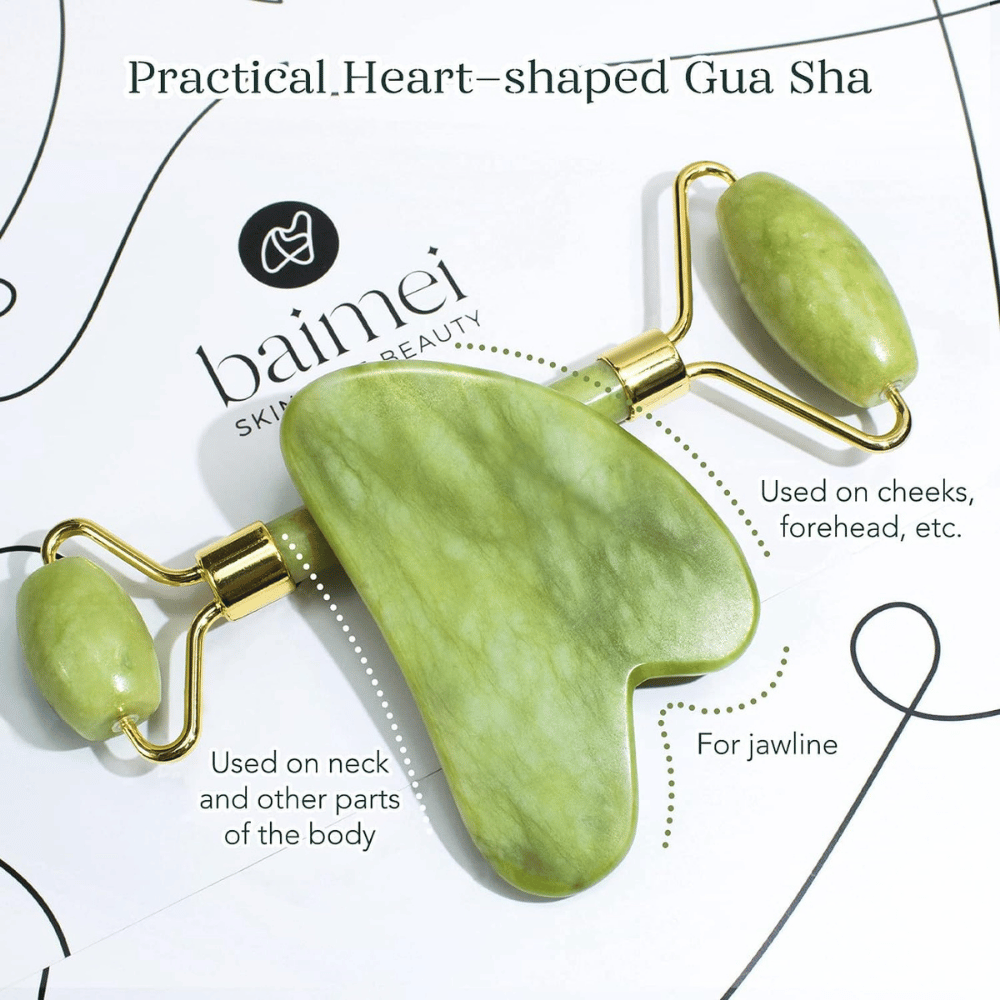 Baimei IcyMe Gua Sha & Jade Roller Set