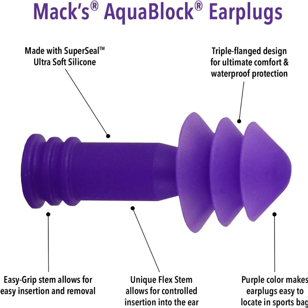 Mack's AquaBlock Swimming Earplugs