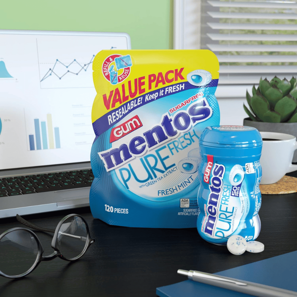 Mentos Pure Fresh Sugar-Free Chewing Gum with Xylitol