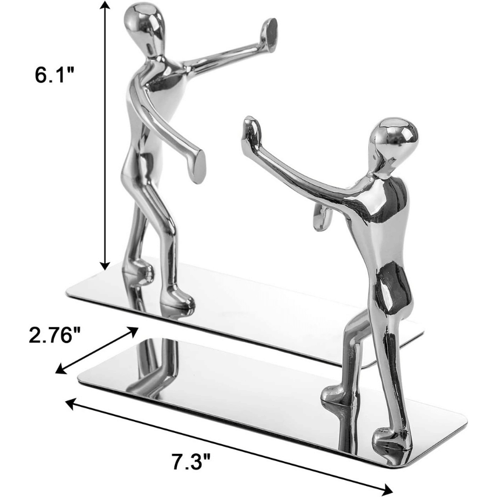 Fasmov Heavy Duty Stainless Steel Man Bookends